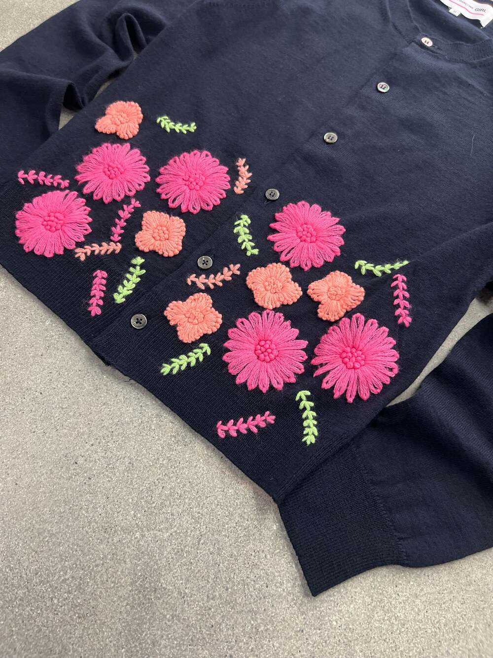 Comme des Garçons GIRL Flower Cardigan Sweater - S - Picture 2 of 6